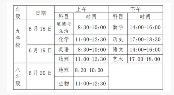 湖南中考时间2021具体时间 湖南2021年中考考试安排