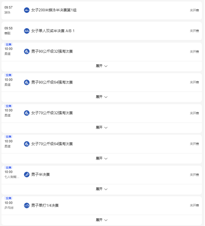 2021东京奥运会7月28日比赛详细赛程 2021东京奥运会7月28日比赛项目
