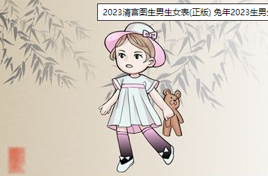 2023清宫图生男生女表(正版) 兔年2023生男生女表